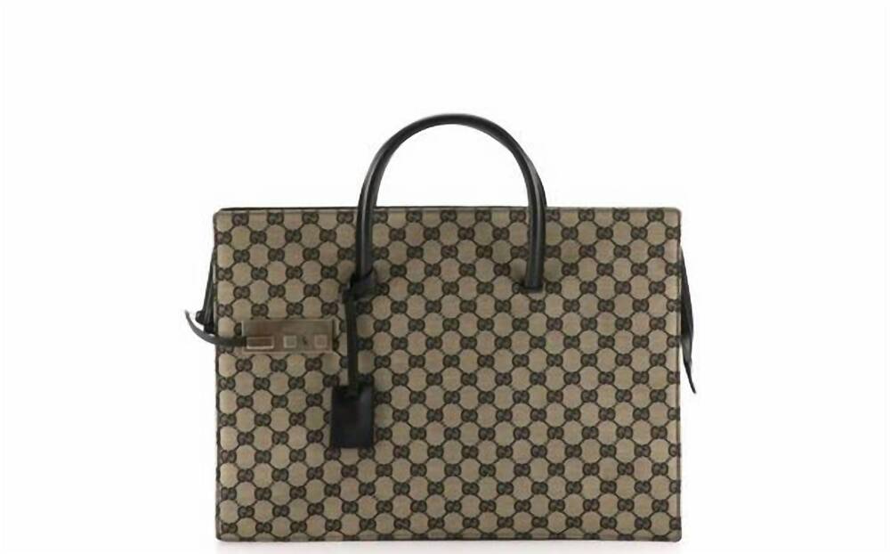 NEW GUCCI pre-loved top handle business bag tote in 000